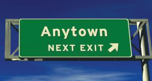 Freeway sign: Anytown Next Exit